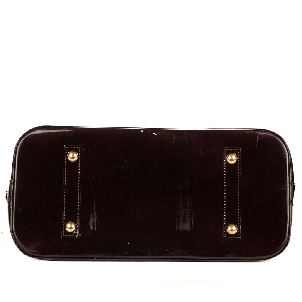 Louis Vuitton Alma Burgundy Amarante Monogram Vernis Handbag — view 6