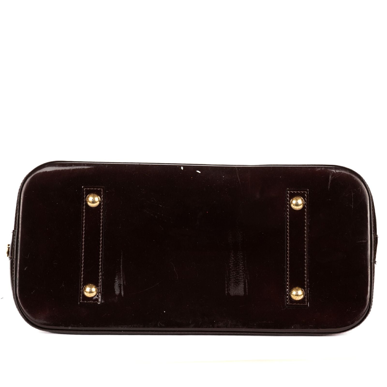 Louis Vuitton Alma Burgundy Amarante Monogram Vernis Handbag — view 6