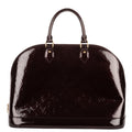 Louis Vuitton Alma Burgundy Amarante Monogram Vernis Handbag
