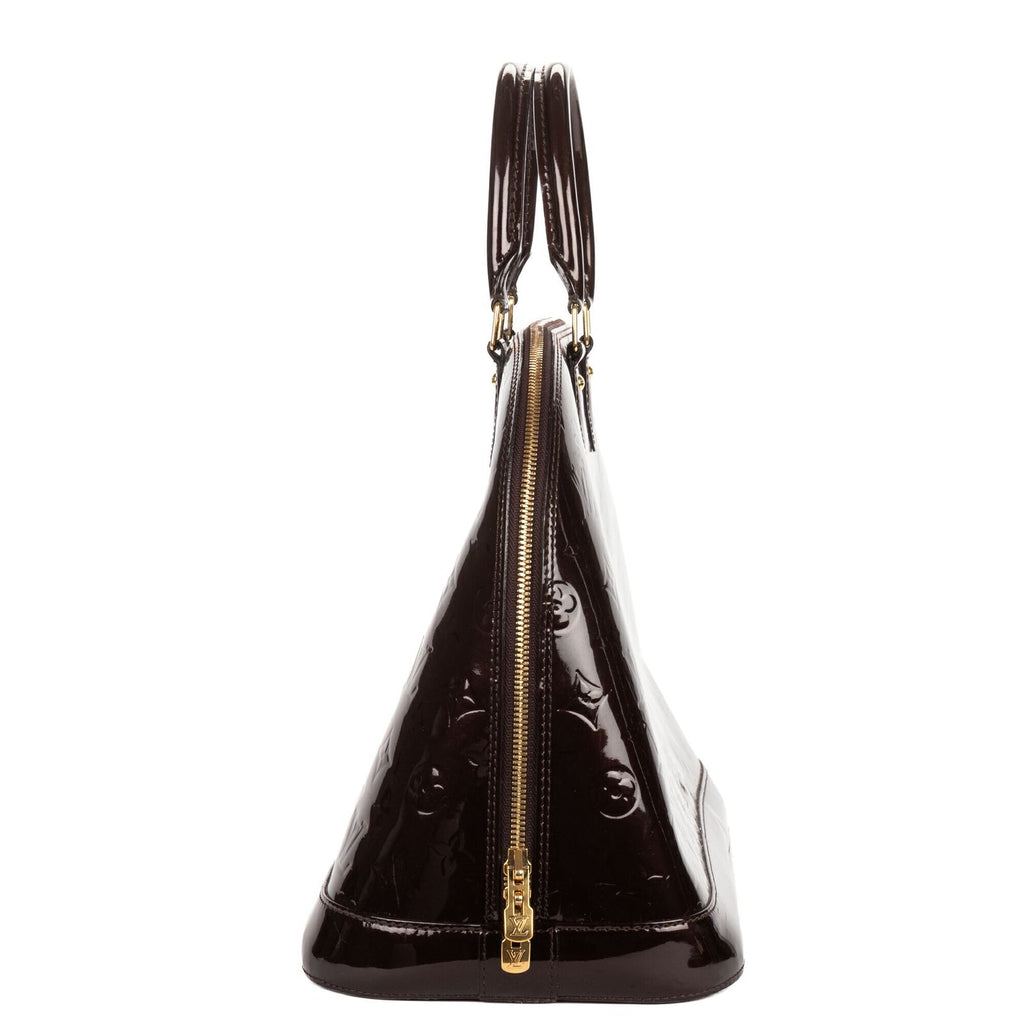 Louis Vuitton Alma Burgundy Amarante Monogram Vernis Handbag — view 4