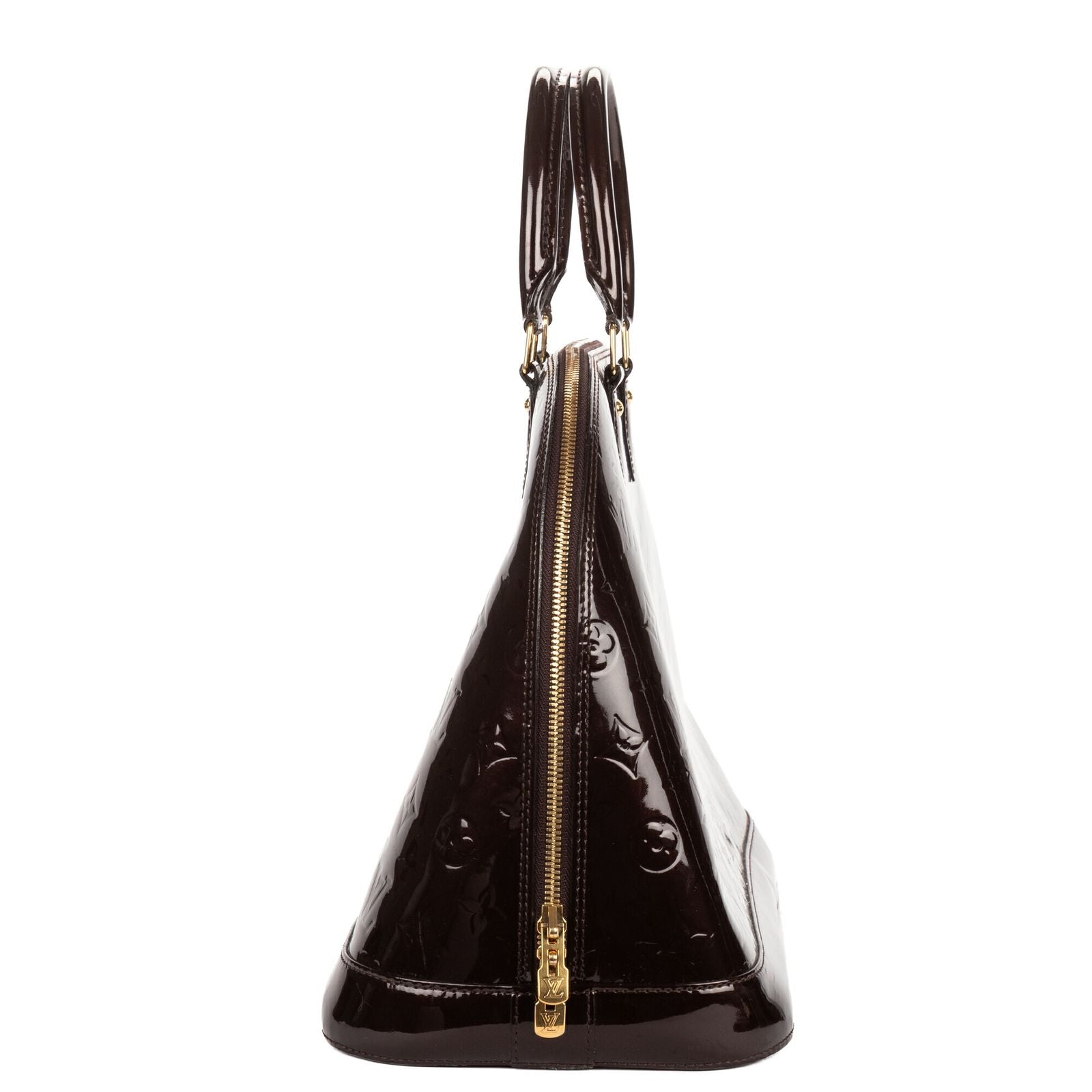 Louis Vuitton Alma Burgundy Amarante Monogram Vernis Handbag — view 4