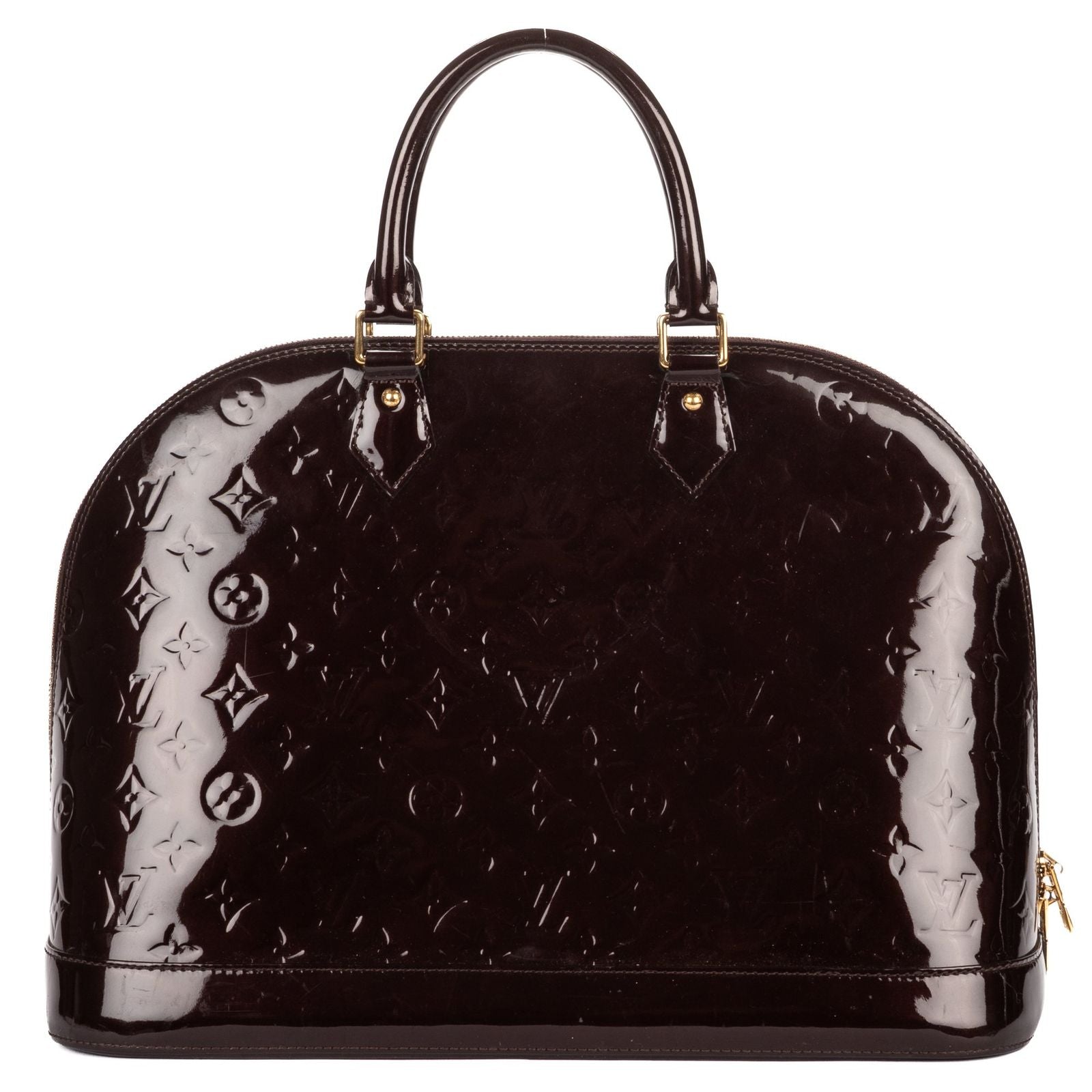 Louis Vuitton Alma Burgundy Amarante Monogram Vernis Handbag — view 5
