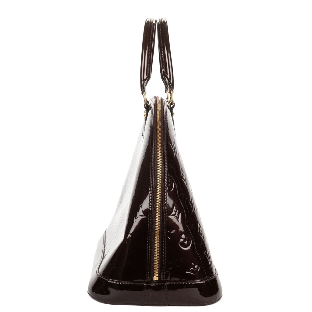 Louis Vuitton Alma Burgundy Amarante Monogram Vernis Handbag — view 3