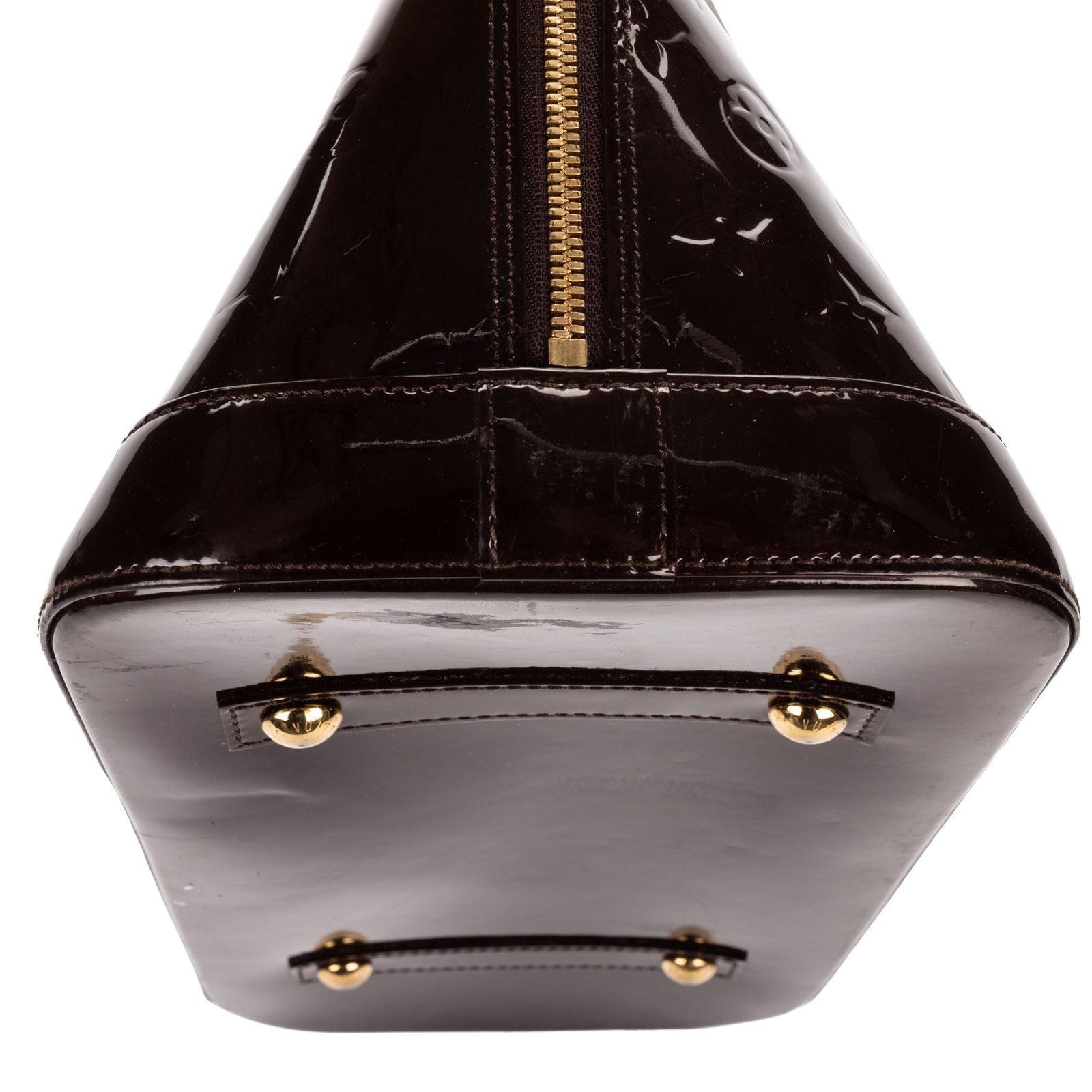 Louis Vuitton Alma Burgundy Amarante Monogram Vernis Handbag — view 7