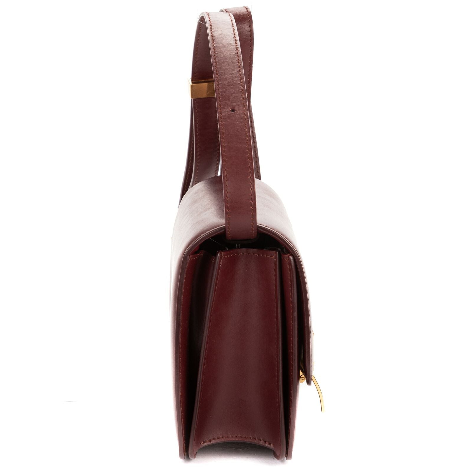 Celine Small Classic Box Burgundy Smooth Calfskin — view 4