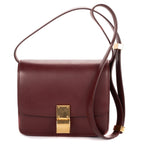 Celine Small Classic Box Burgundy Smooth Calfskin