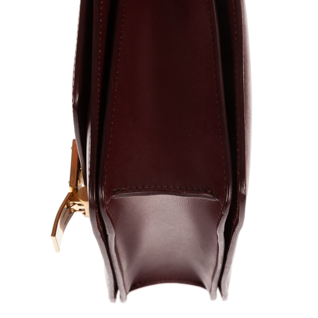 Celine Small Classic Box Burgundy Smooth Calfskin — view 7