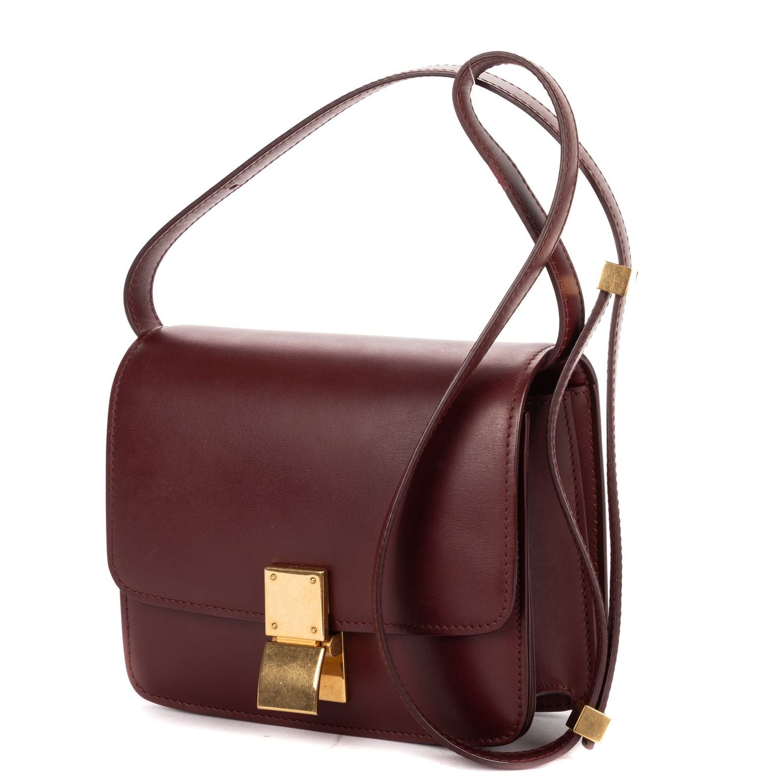 Celine Small Classic Box Burgundy Smooth Calfskin — view 2