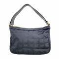 Chanel Shoulder Bag New Travel Nylon Black Gold