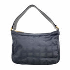 Chanel Shoulder Bag New Travel Nylon Black Gold