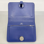 Hermes Coin Purse Dogon Compact Ever Color Blue Brighton Silver — view 3