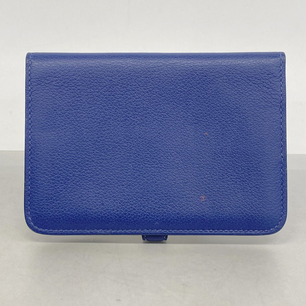 Hermes Coin Purse Dogon Compact Ever Color Blue Brighton Silver — view 8
