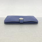 Hermes Coin Purse Dogon Compact Ever Color Blue Brighton Silver — view 2