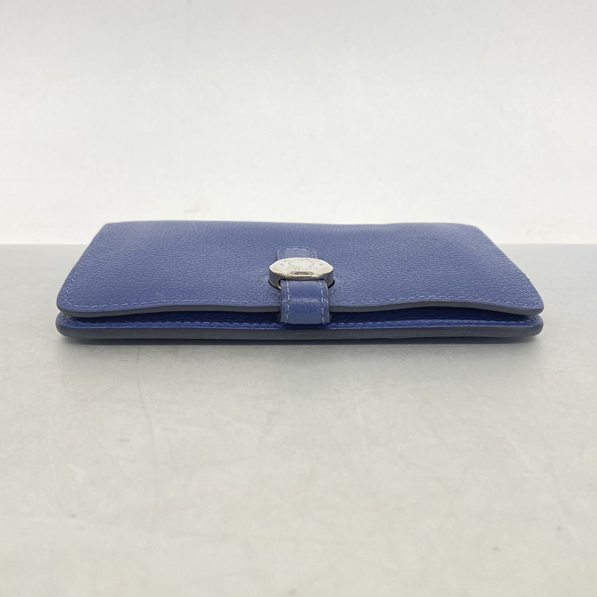 Hermes Coin Purse Dogon Compact Ever Color Blue Brighton Silver — view 2