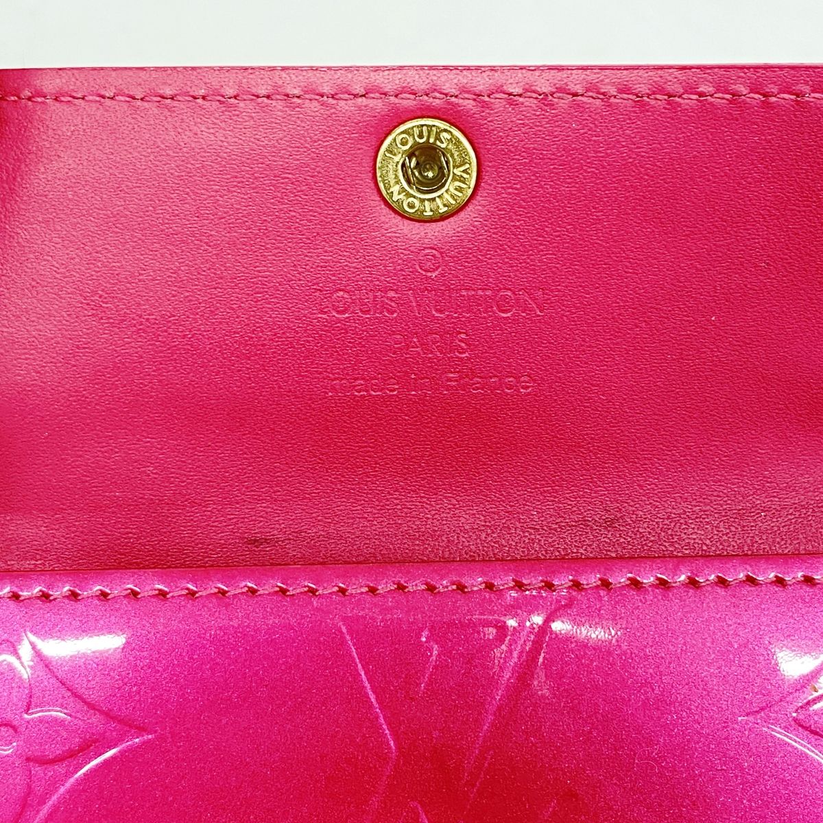 Louis Vuitton Coin Purse Vernis Ludlow Fuchsia Pink — view 4