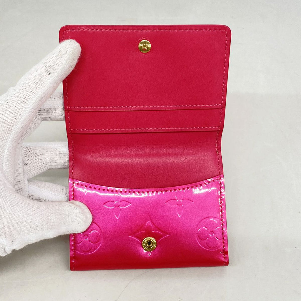 Louis Vuitton Coin Purse Vernis Ludlow Fuchsia Pink — view 3
