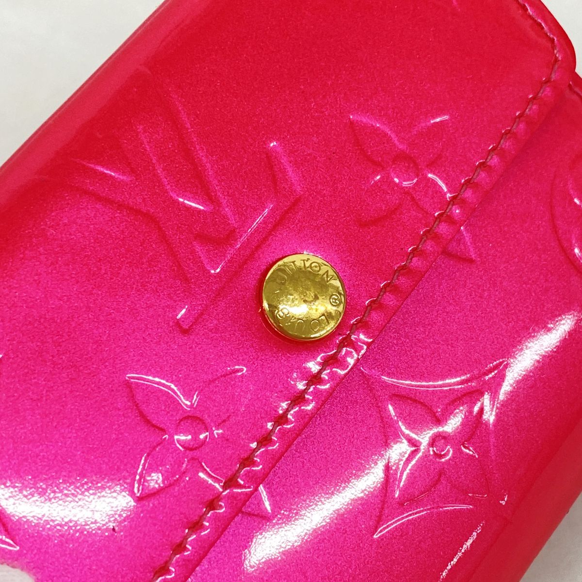 Louis Vuitton Coin Purse Vernis Ludlow Fuchsia Pink — view 7