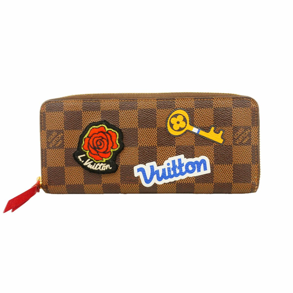 Louis Vuitton Wallet Damier LV Stories Portefeuille Clemence Ebene Cerise