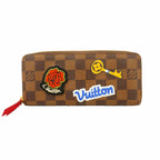 Louis Vuitton Wallet Damier LV Stories Portefeuille Clemence Ebene Cerise