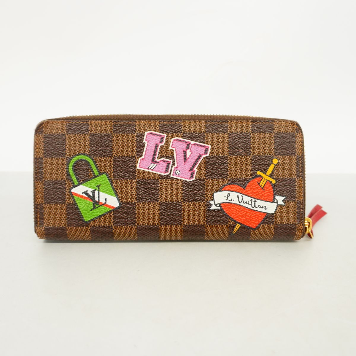 Louis Vuitton Wallet Damier LV Stories Portefeuille Clemence Ebene Cerise — view 8