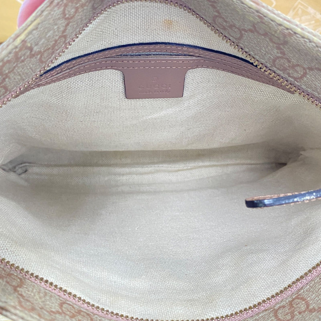 Gucci GG Supreme Canvas Crossbody Shoulder Bag Pink — view 6