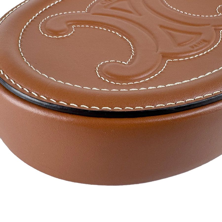 Celine Shoulder Bag Oval Purse Cuir Triomphe — view 8