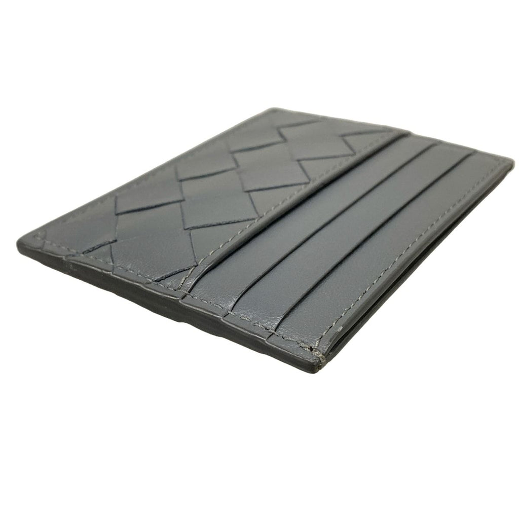 Bottega Veneta Card Case Maxi Intrecciato Dark Gray Leather — view 6