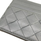 Bottega Veneta Card Case Maxi Intrecciato Dark Gray Leather — view 5