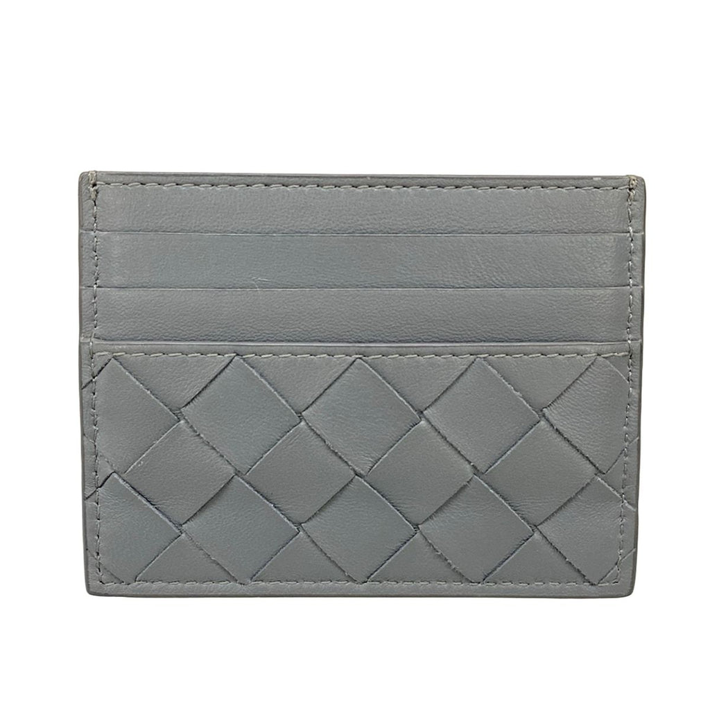 Bottega Veneta Card Case Maxi Intrecciato Dark Gray Leather — view 2