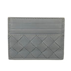 Bottega Veneta Card Case Maxi Intrecciato Dark Gray Leather — view 2
