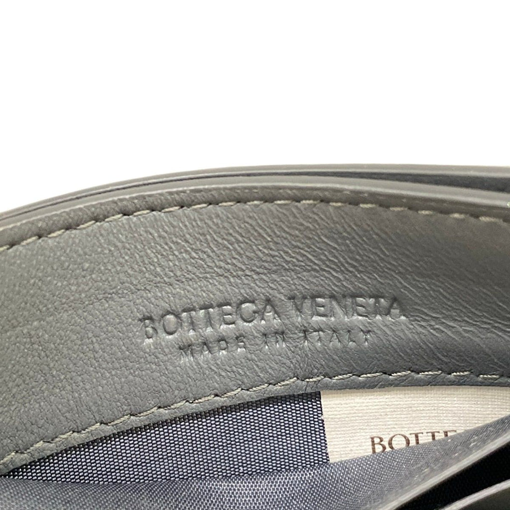 Bottega Veneta Card Case Maxi Intrecciato Dark Gray Leather — view 4