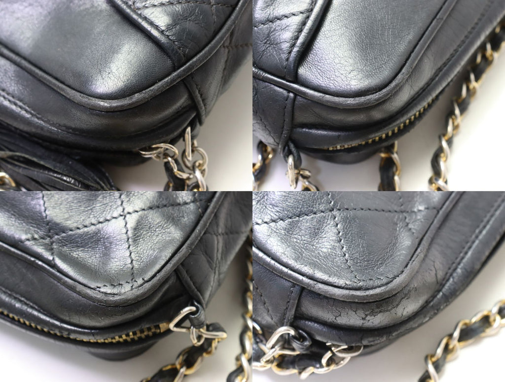 Chanel Lambskin Quilted Chain Shoulder Bag — view 8