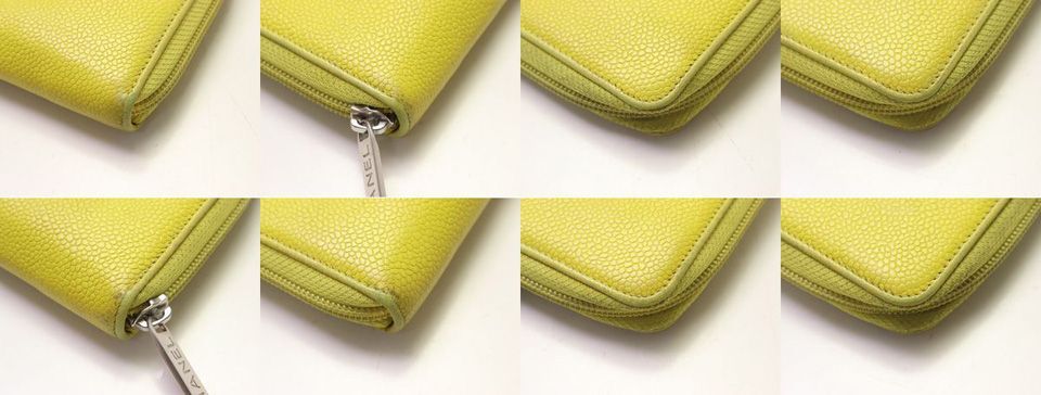 Chanel Caviar Leather CC Logo Zip Around Wallet — view 4