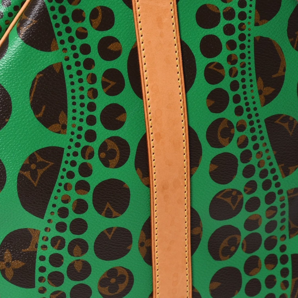 Louis Vuitton Monogram Pumpkin Keepall Bandouliere 55 Green 2-Way Yayoi Kusama — view 5