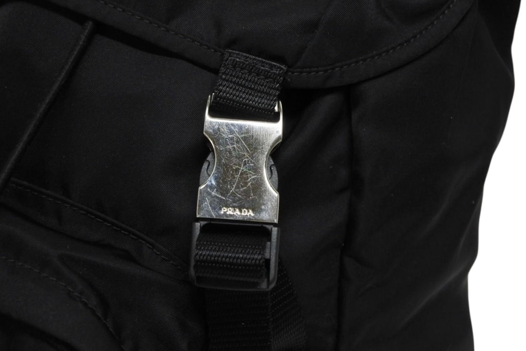 Prada Re-Nylon Backpack Black Silver — view 5