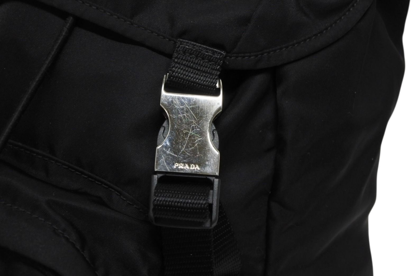 Prada Re-Nylon Backpack Black Silver — view 5