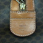 Celine Boston Bag Macadam Pattern Dark Brown No Lock Leather — view 8