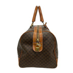 Celine Boston Bag Macadam Pattern Dark Brown No Lock Leather — view 4