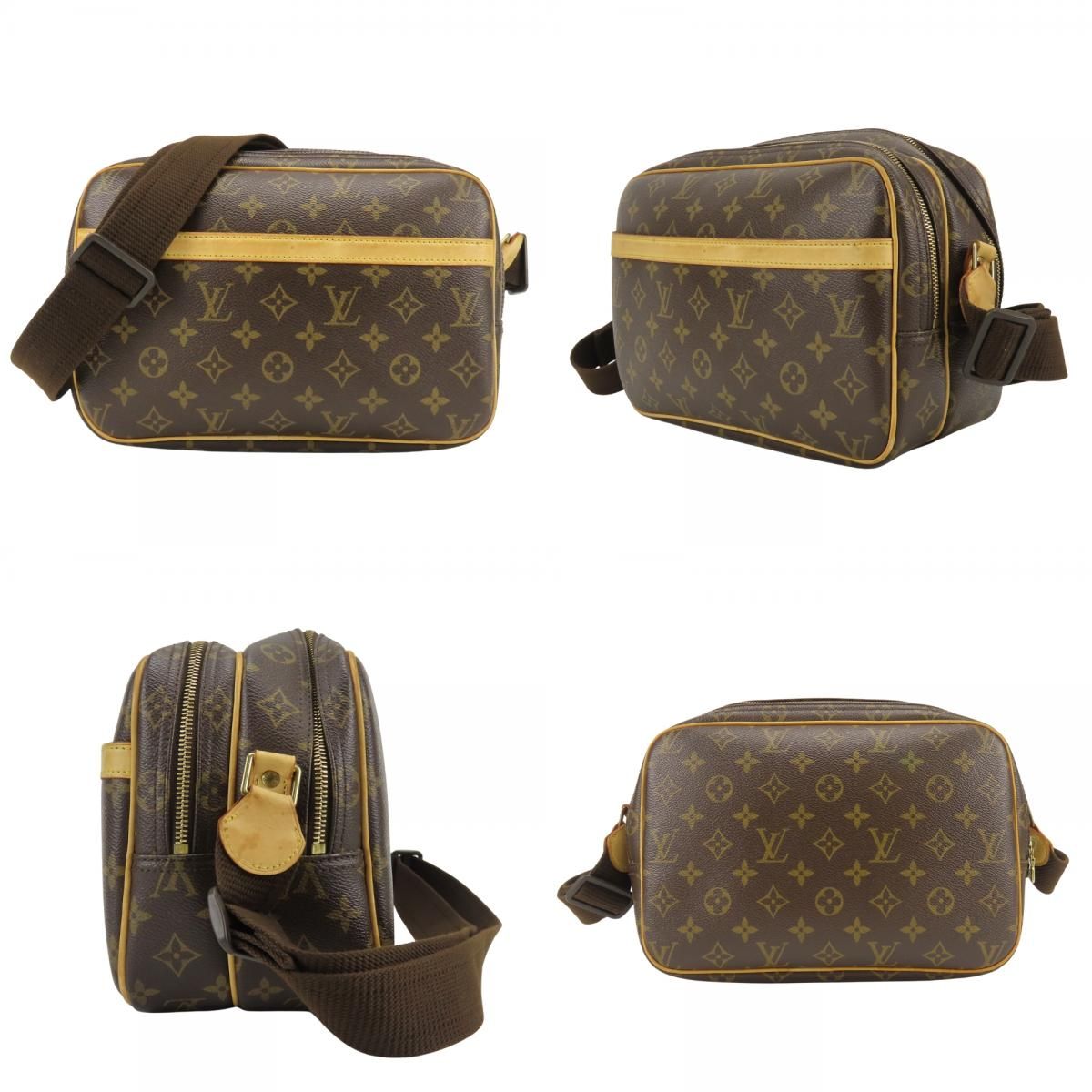 Louis Vuitton Shoulder Bag Reporter PM Monogram Vachetta Leather Brown