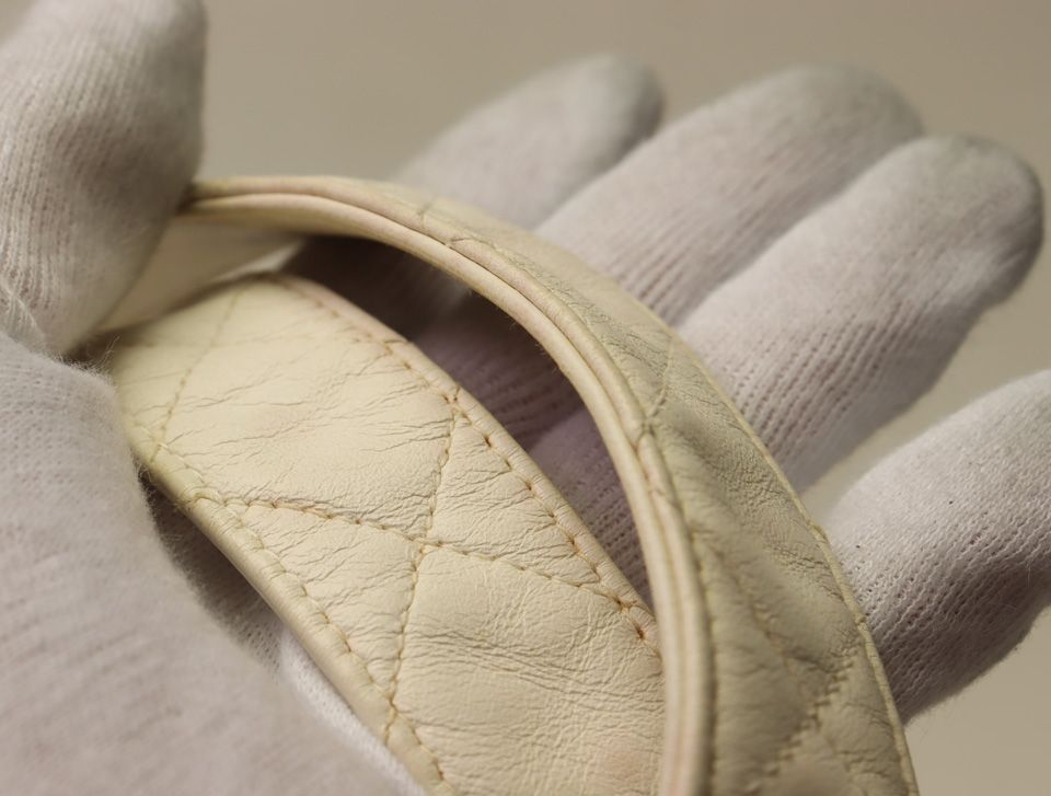 Chanel Jumbo CC Logo Lambskin White Handbag — view 6
