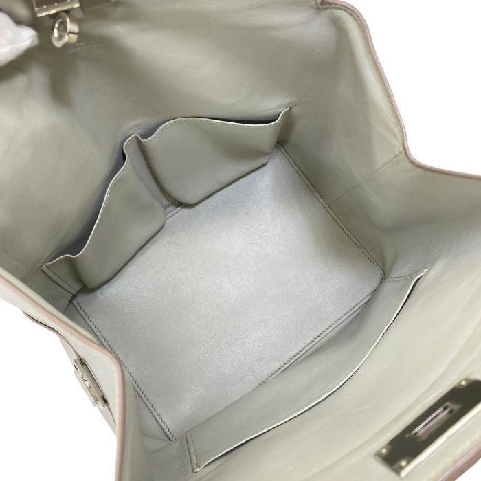 Hermes Toolbox 20 2-Way Shoulder Bag Evercolor Blue Glacier Light Gray — view 6