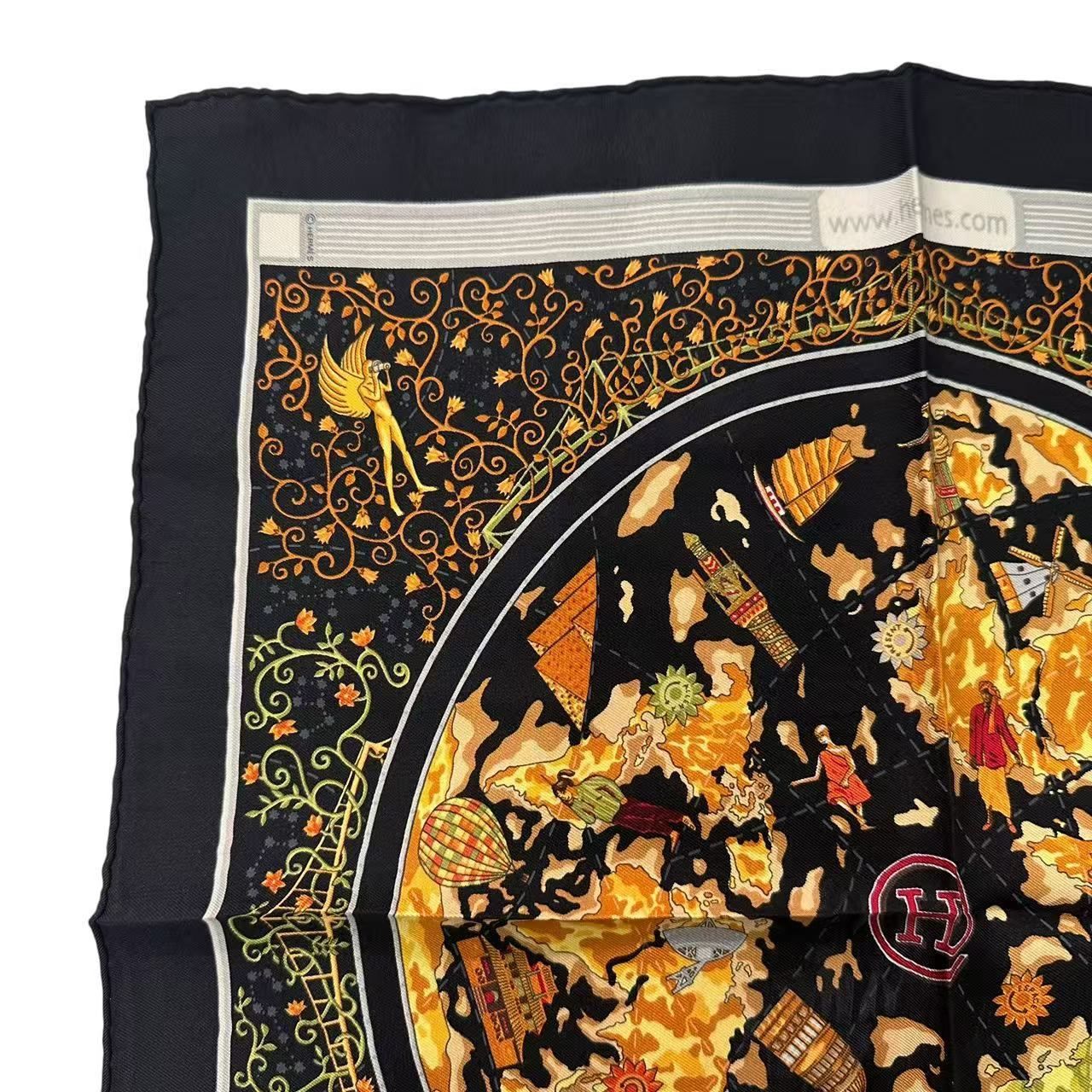 Hermes Scarf Silkhermescom Black — view 2
