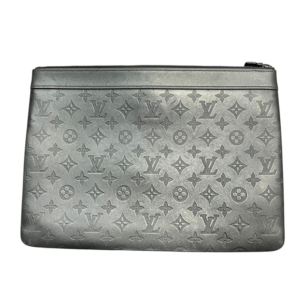 Louis Vuitton Pochette Discovery Monogram Shadow Clutch Leather — view 2