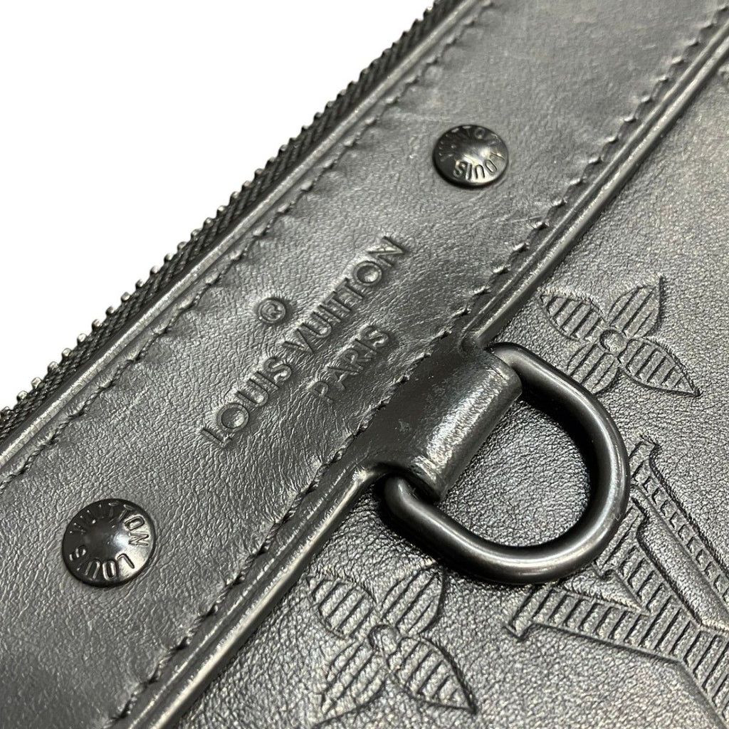 Louis Vuitton Pochette Discovery Monogram Shadow Clutch Leather — view 8