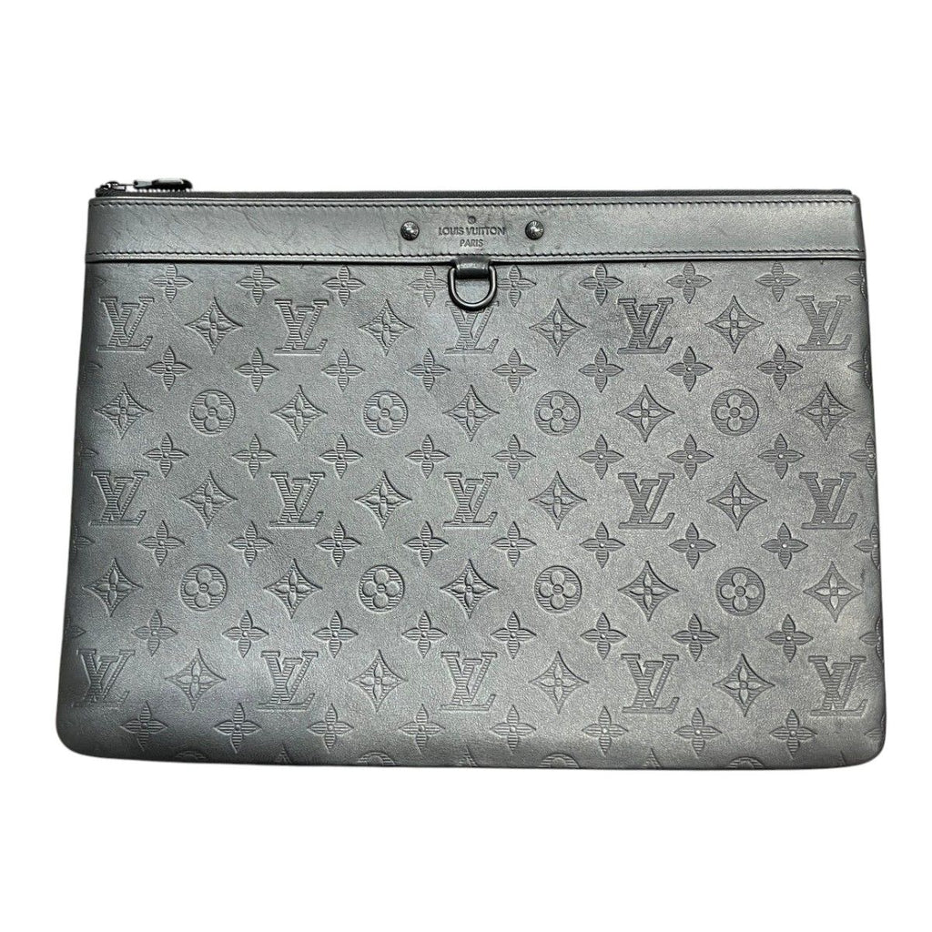 Louis Vuitton Pochette Discovery Monogram Shadow Clutch Leather