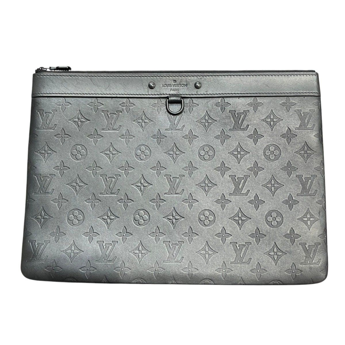 Louis Vuitton Pochette Discovery Monogram Shadow Clutch Leather