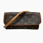 Louis Vuitton Pochette Twin PM Monogram Shoulder Bag Canvas