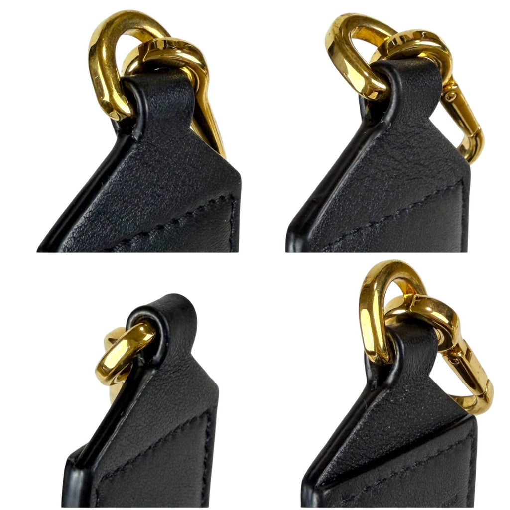 Loewe Anagram Strap Navy Gold Handbag — view 7