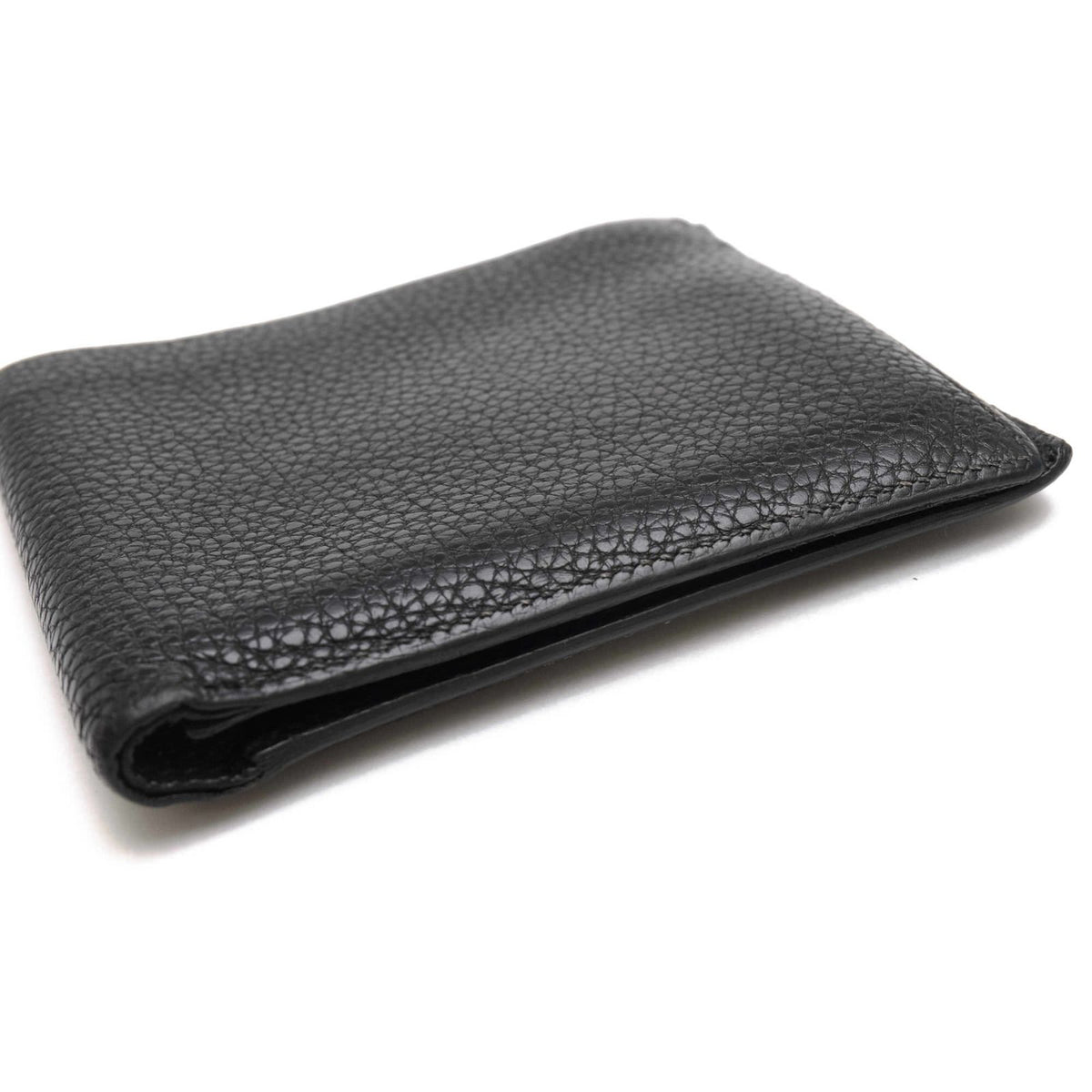 Hermes Wallet Leather Black Copernicus No Coin Purse Billfold Bifold Shrink — view 4