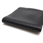 Hermes Wallet Leather Black Copernicus No Coin Purse Billfold Bifold Shrink — view 5
